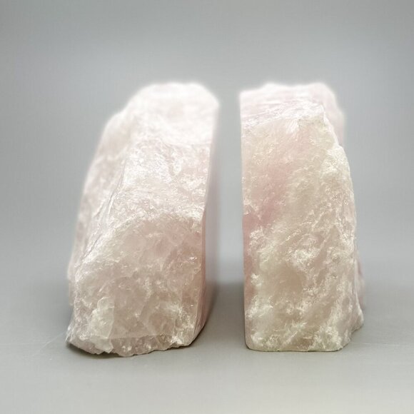 Rose Quartz Bookends, Natural Characteristics, Pink Crystal Bookends (AA) - Picture 7 of 10